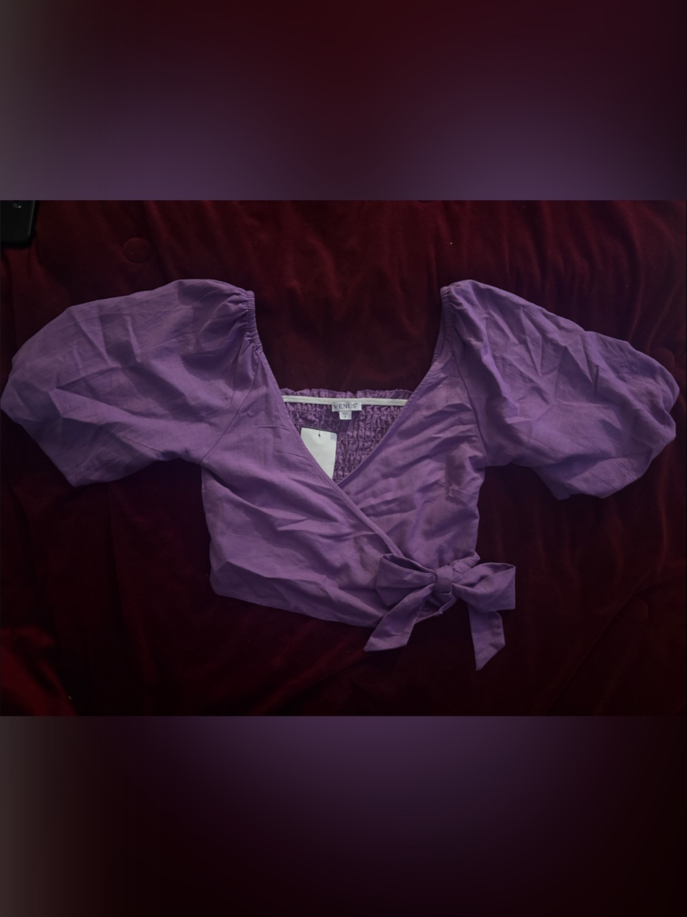 Women’s Purple Tie-Front Top - Venus